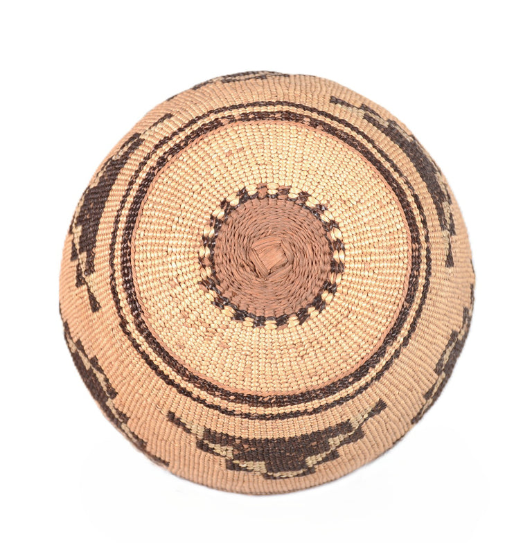 Yurok Hat Basketry with Yellow quill