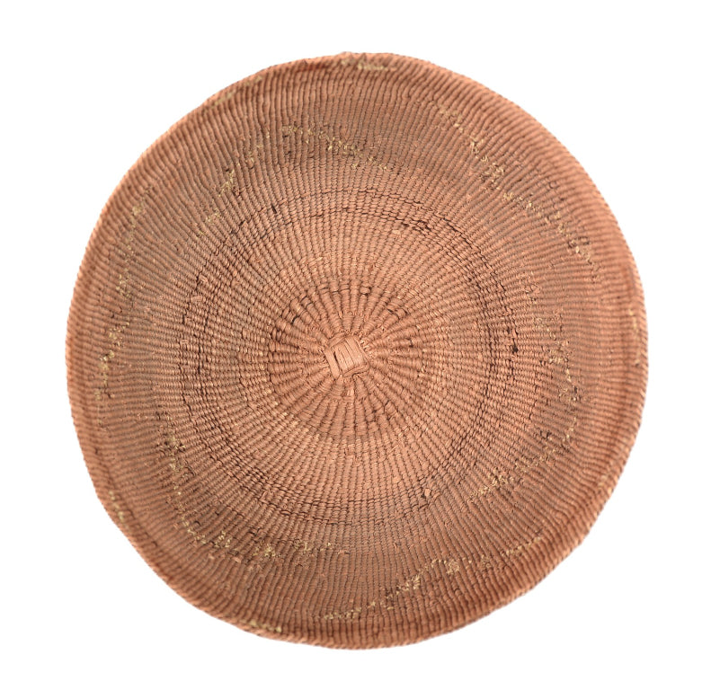 Yurok Hat Basketry with Yellow quill