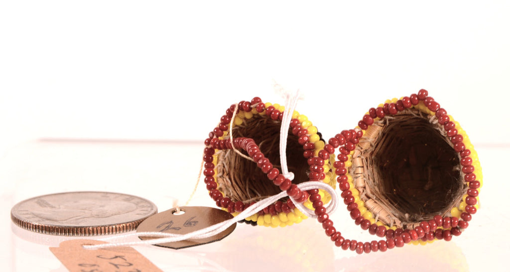 Quinault Miniature Beaded Baskets Set of 2