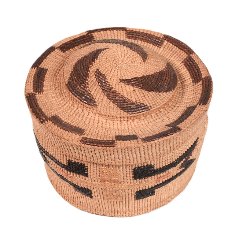 Tlingit Basket with Rattle Lid