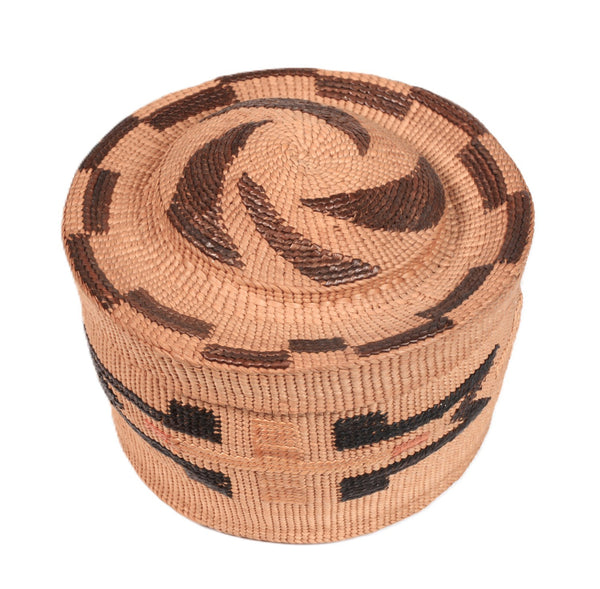 Tlingit Basket with Rattle Lid