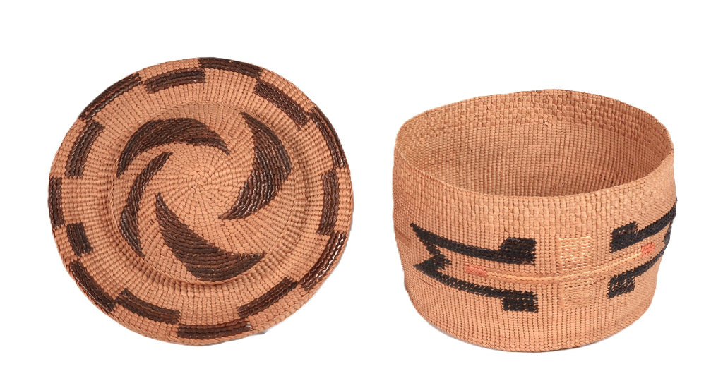 Tlingit Basket with Rattle Lid