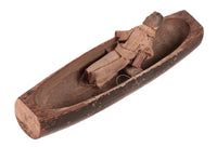 Rare Seminole Wood Canoe with Figure