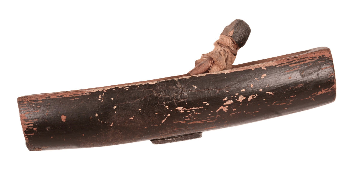 Rare Seminole Wood Canoe with Figure