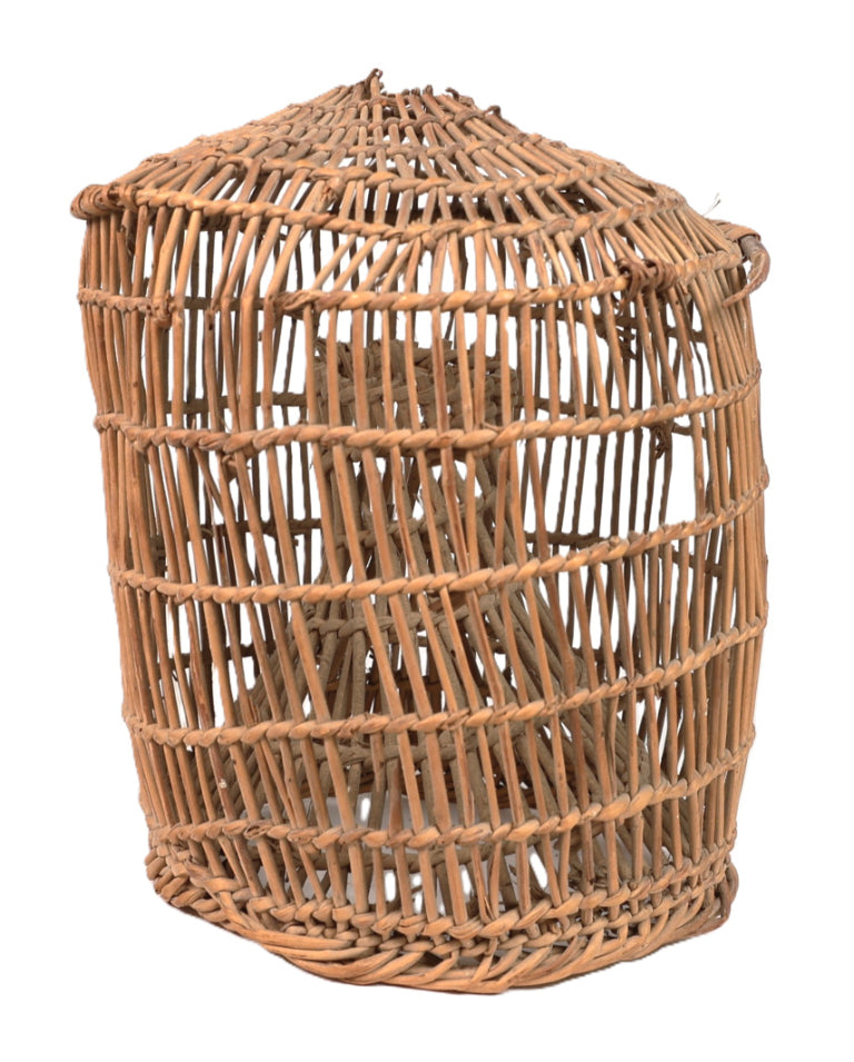 Hupa Open Weave Fish Trap Basket
