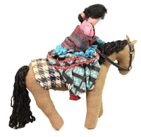 Navajo Female Riding a Horse Doll