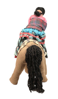 Navajo Female Riding a Horse Doll