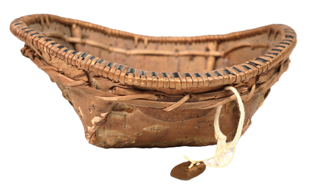 Athabascan Oval Birch Bark Basket