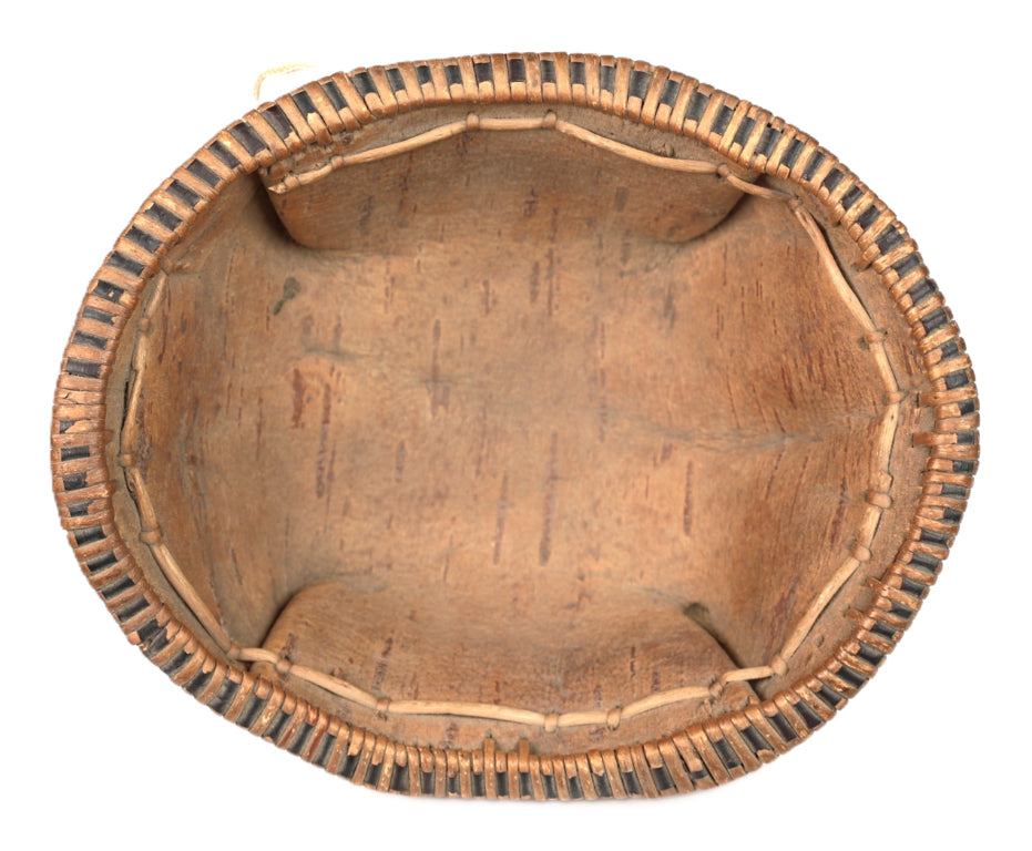 Athabascan Oval Birch Bark Basket