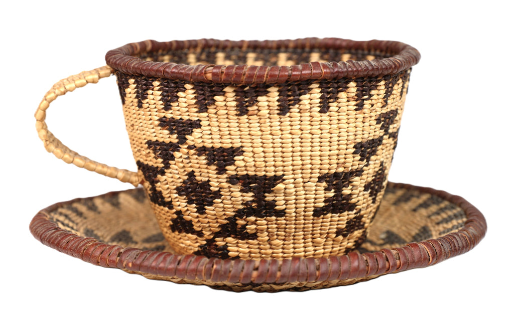 Pit River Tea Cup and Saucer Basket