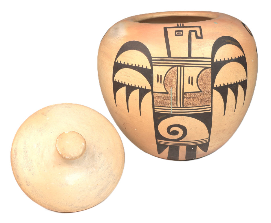 Hopi Pueblo Pottery with Lid By Sadie Adams