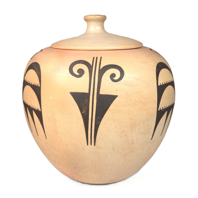 Hopi Pueblo Pottery with Lid By Sadie Adams