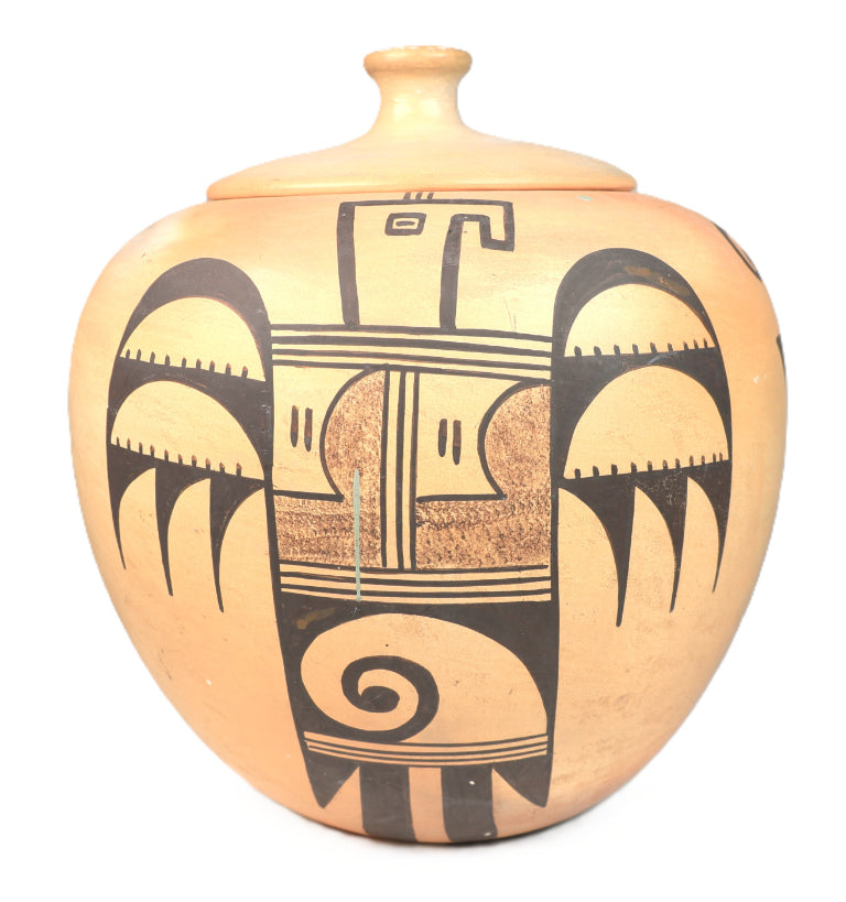 Hopi Pueblo Pottery with Lid By Sadie Adams