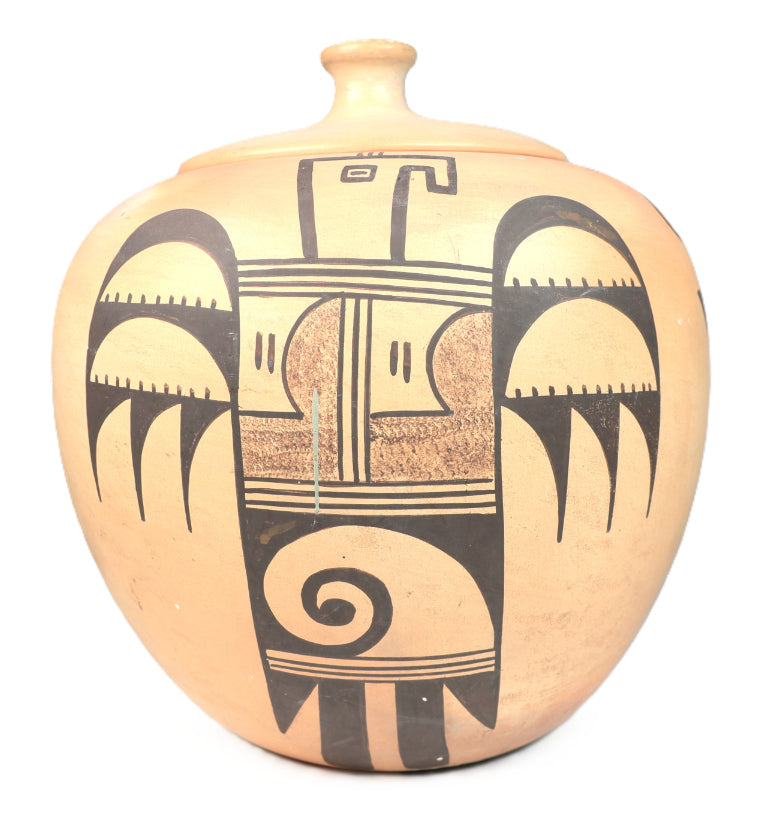 Hopi Pueblo Pottery with Lid By Sadie Adams