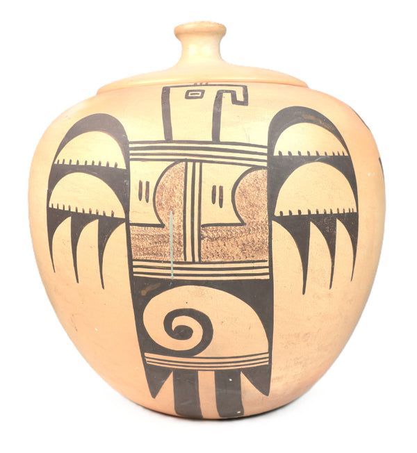 Hopi Pueblo Pottery with Lid By Sadie Adams