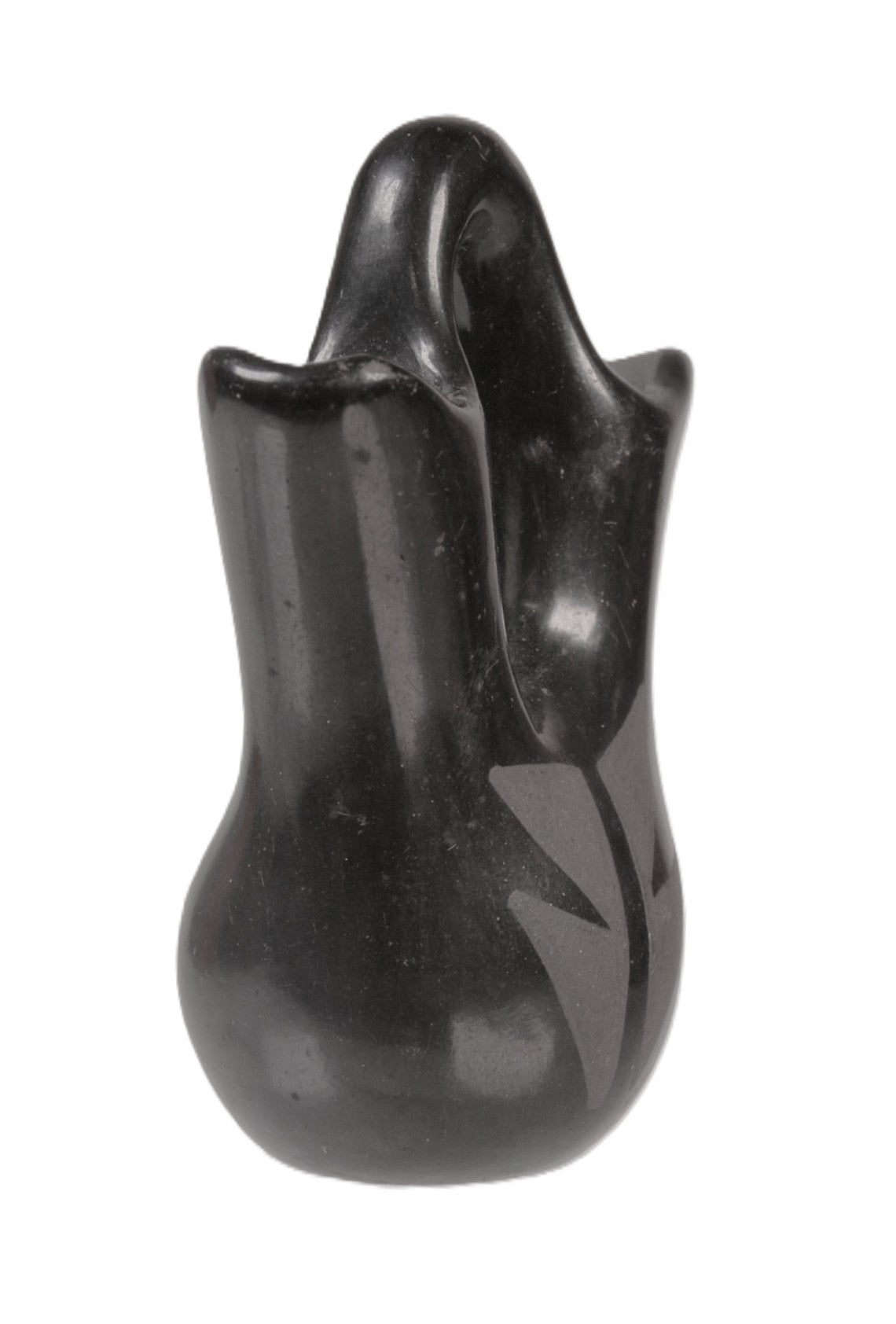 San Ildefonso Pueblo Miniature Black Wedding Jar Pottery