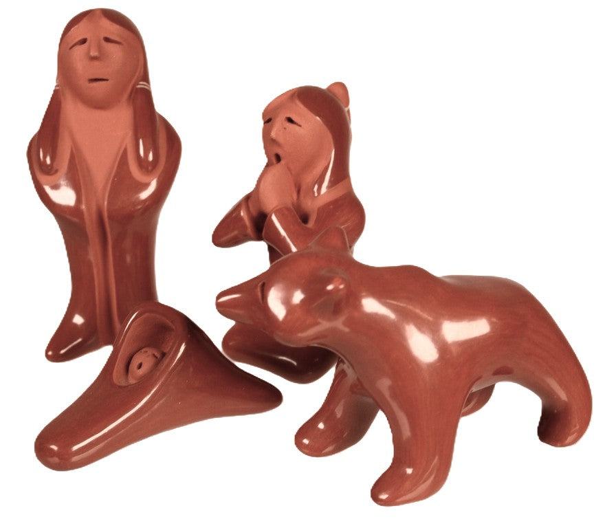 Santa Clara Pueblo Red Clay Pottery By Gary Gutieriez