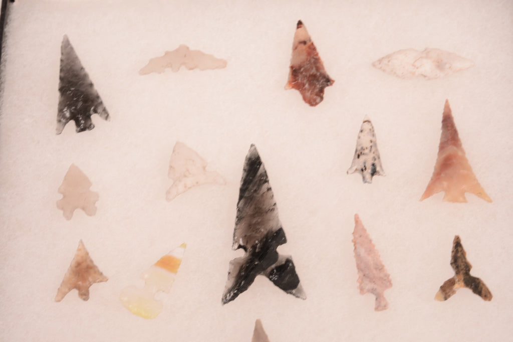 Early Man Oregon Gem Point Arrowheads in Riker Box