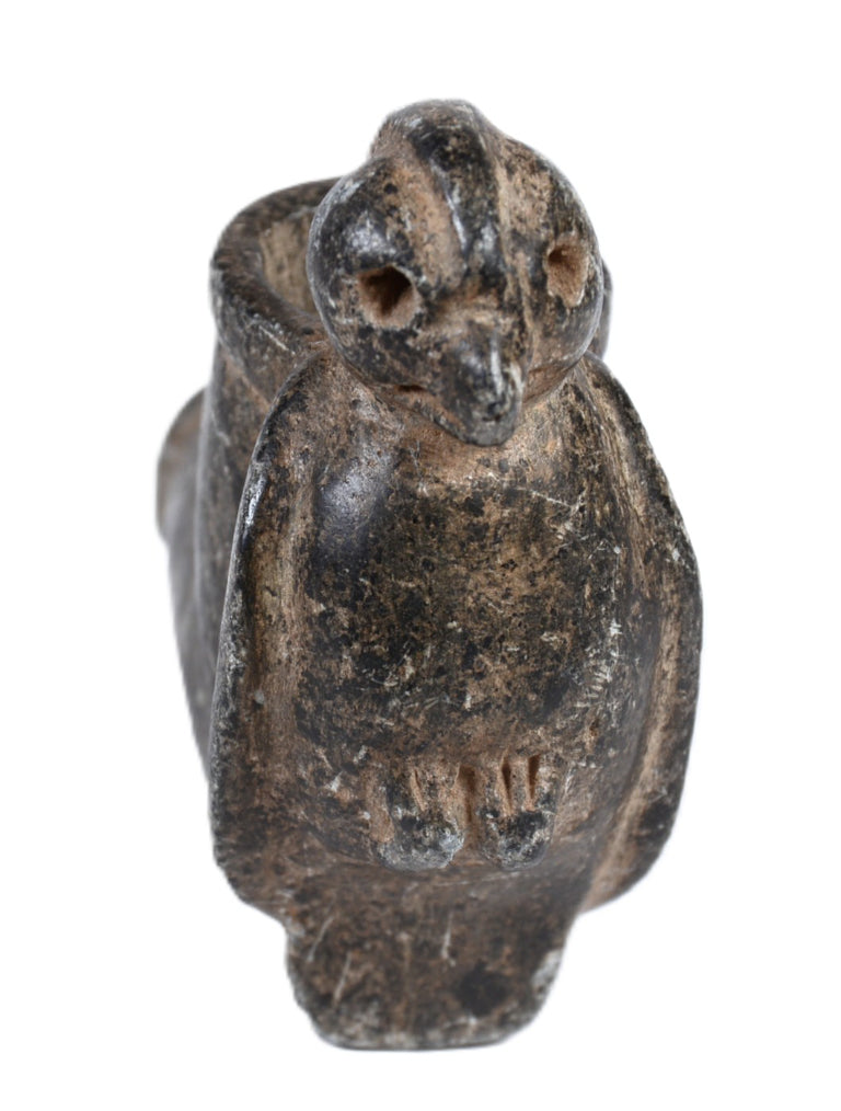 Moundbuilder Steatite Pipe Bowl with Bird