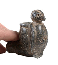 Moundbuilder Steatite Pipe Bowl with Bird