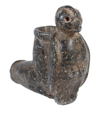 Moundbuilder Steatite Pipe Bowl with Bird