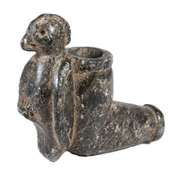 Moundbuilder Steatite Pipe Bowl with Bird