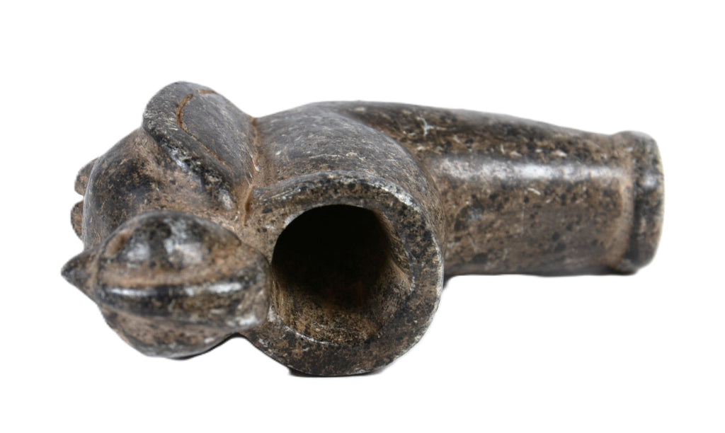 Moundbuilder Steatite Pipe Bowl with Bird