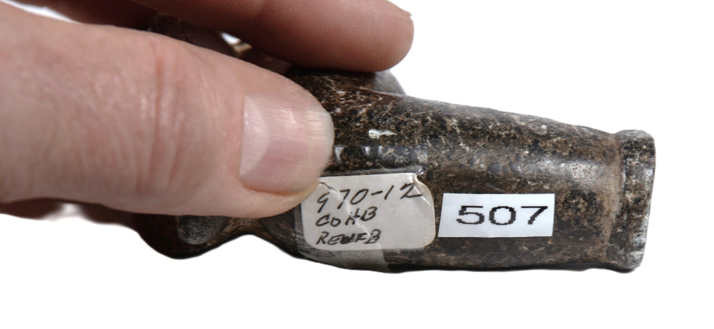 Moundbuilder Steatite Pipe Bowl with Bird