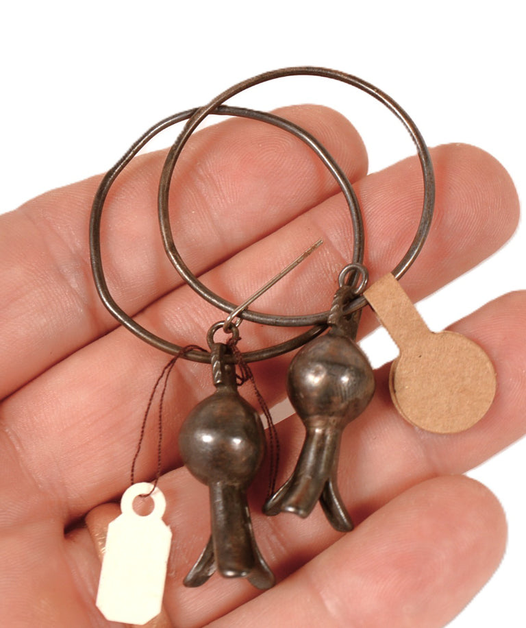 Navajo Hoop Squash Blossom Earrings