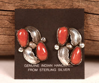 Navajo Coral Earrings