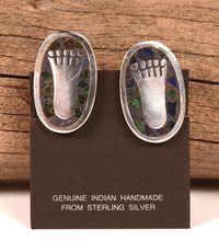 Navajo Sterling Silver Inlay Earrings
