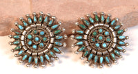 Zuni Pueblo Clip Earrings