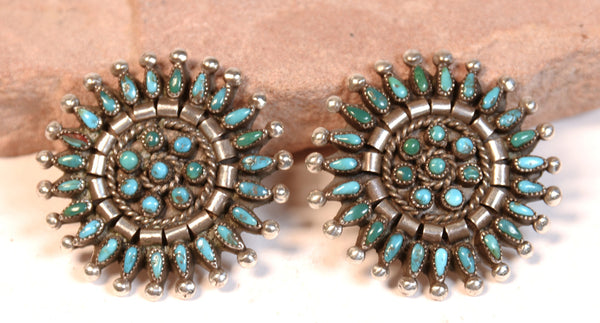 Zuni Pueblo Clip Earrings