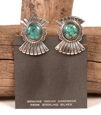 Navajo Sterling Silver and Turquoise Earrings
