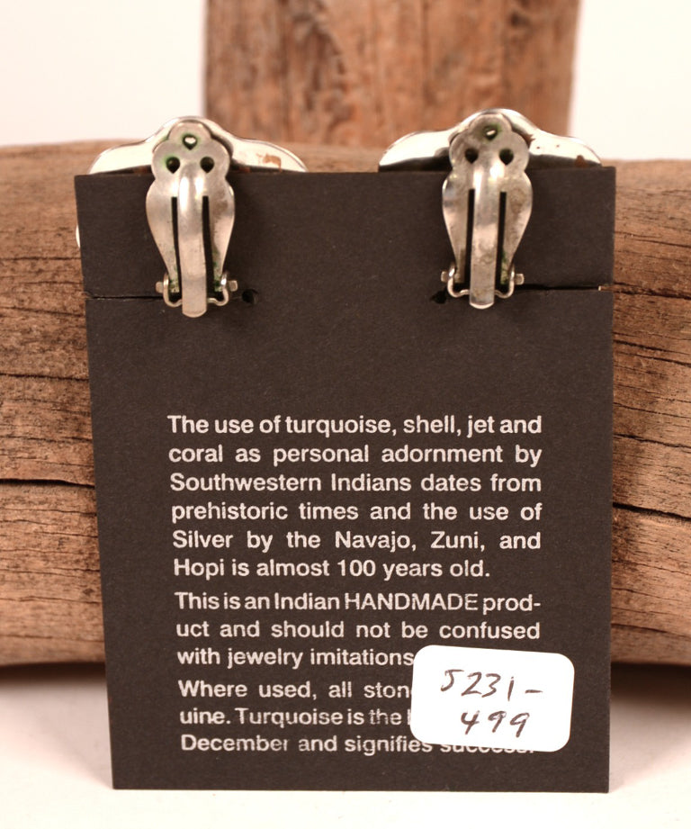 Navajo Red Spondalis Shell Earrings