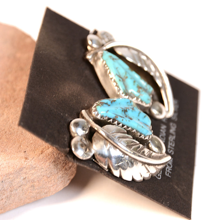 Zuni Pueblo Clip Earrings By Ben Eustace