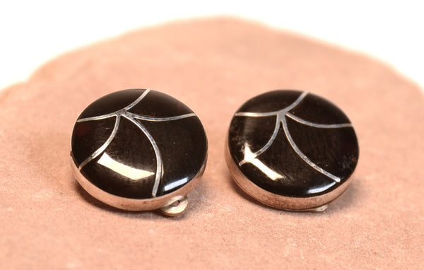 Vintage Zuni Pueblo Clip Earrings