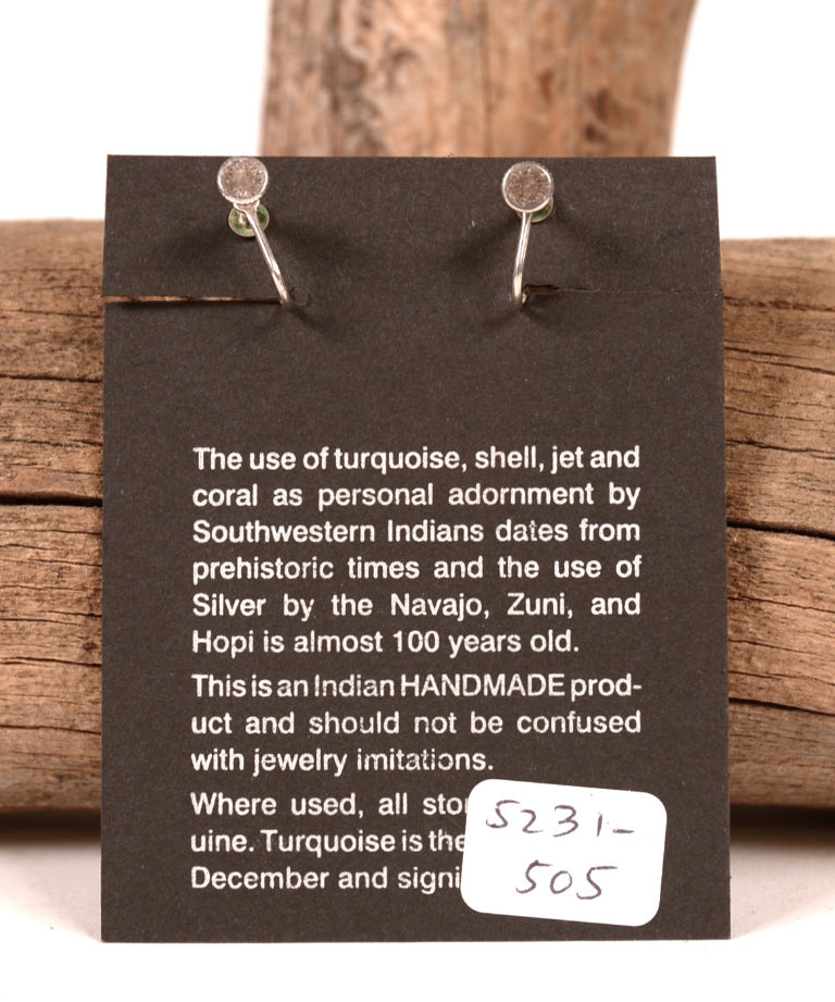 Navajo Sterling Silver Inlay Earrings