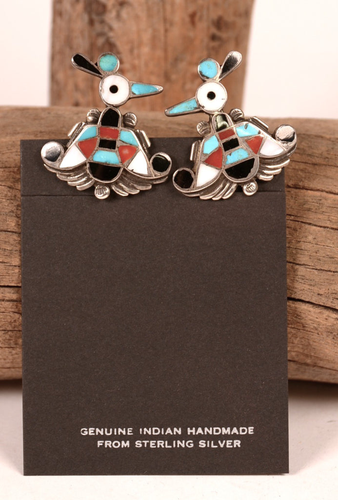 Zuni Pueblo Inlaid Thunderbird Earrings