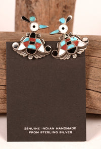 Zuni Pueblo Inlaid Thunderbird Earrings