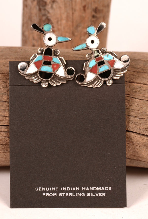 Zuni Pueblo Inlaid Thunderbird Earrings