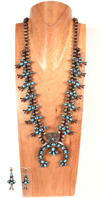 Navajo Squash Necklace and Post Earrings Set