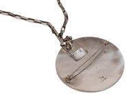 Hopi Pueblo Sterling Silver Overlay Sunface Pin/Pendant By Arthur Allen Lomayestewa