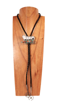 Zuni Pueblo Wagon Bolo Tie