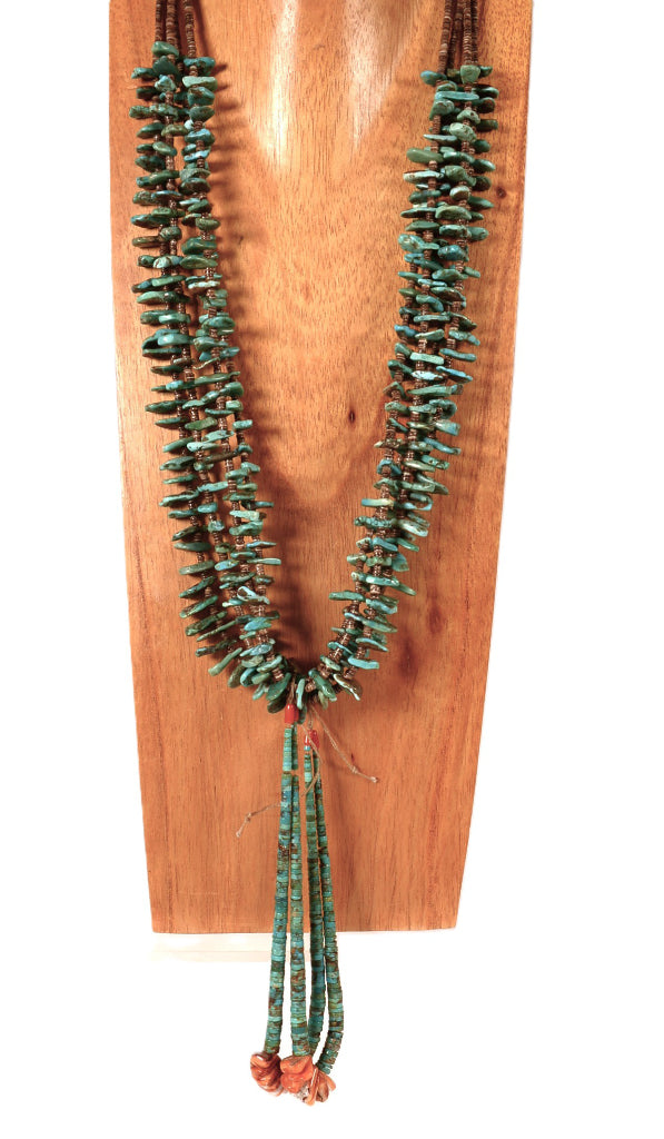 Navajo Heishi and Turquoise Necklace