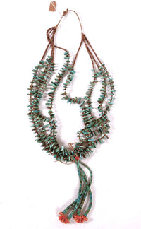 Navajo Heishi and Turquoise Necklace