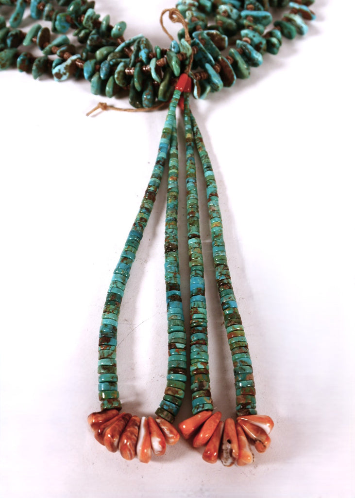 Navajo Heishi and Turquoise Necklace