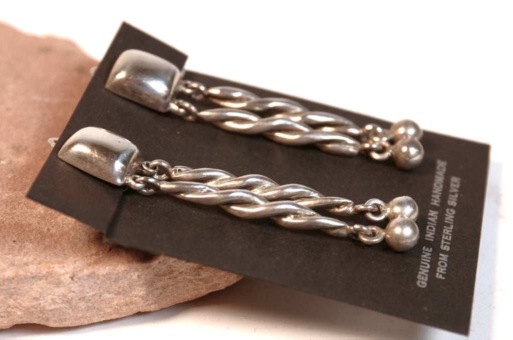 Taxco Sterling Silver Clip Earrings By Brenda Schoenfeld