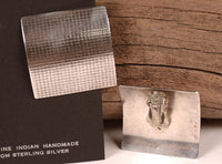 Navajo Sterling Silver Square Earrings