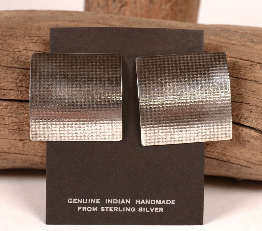 Navajo Sterling Silver Square Earrings